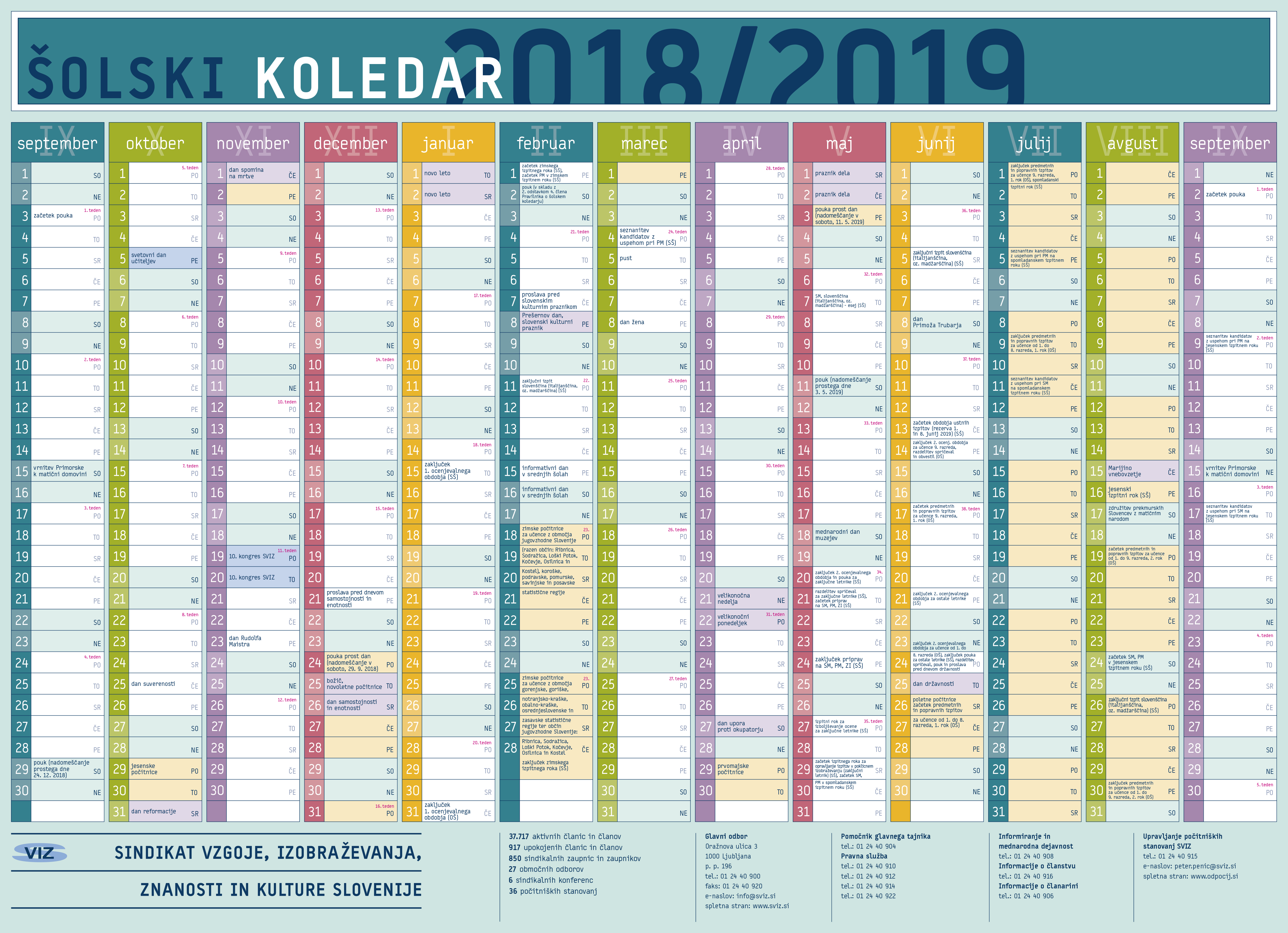 koledar sviz 18 19